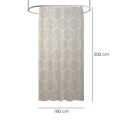 Cortina Ducha Formas Geométricas Beige 180x200 cm. Impermeable