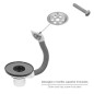 Válvula Fregadero Diámetro 115 mm. 1 1/2" Altura 40 mm. Con Rebosadero Válvula Fregadero Diámetro 115 mm. 1 1/2" Altura 40 mm. Con Rebosadero