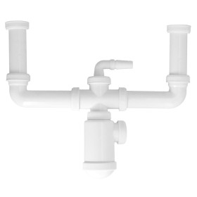 Sifón Doble Extensible Con Doble Evacuación. Salida 1 1/2" Salida Diámetro 40 mm.
