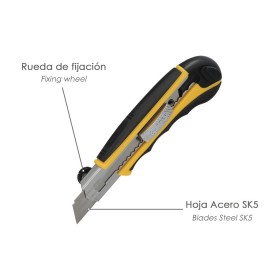 Cúter Profesional 18mm Con 8 Hojas Acero Sk5