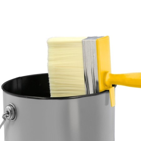 Brocha Profesional Techos 140x40 mm. Cerda Blanca. Mango Ergonómico, Con Gancho. Brocha Pintura, Brocha Pintor Profesional
