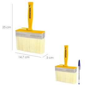 Brocha Profesional Techos 150x50 mm. Cerda Blanca. Mango Ergonómico, Con Gancho. Brocha Pintura, Brocha Pintor Profesional