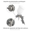 Pistola Pintar Neumática Boquilla De 1,5 mm. Con Depósito Superior 0,6 Litros y Adaptador Rápido