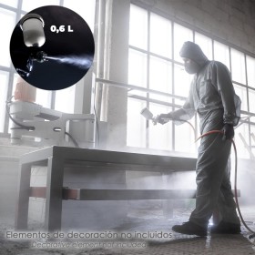 Pistola Pintar Neumática Boquilla De 1,5 mm. Con Depósito Superior 0,6 Litros y Adaptador Rápido