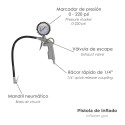 Kit Accesorios Para Compresor 3 Piezas Con Enganche Rápido, Juego de Herramientas Neumáticas Para Compresor.