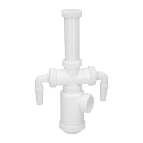 Sifón Botella Extensible 1 1/2" Salida Diámetro 40mm 2 Tomas Lavadora