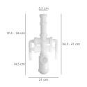Sifón Botella Extensible 1 1/2" Salida Diámetro 40mm 2 Tomas Lavadora