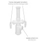 Sifón Botella Extensible 1 1/2" Salida Diámetro 40mm 2 Tomas Lavadora Sifón Botella Extensible 1 1/2" Salida Diámetro 40mm 2 Tomas Lavadora