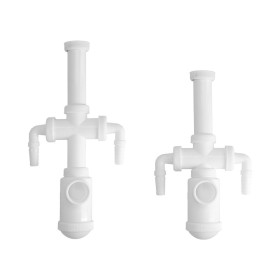 Sifón Botella Extensible 1 1/2" Salida Diámetro 40mm 2 Tomas Lavadora