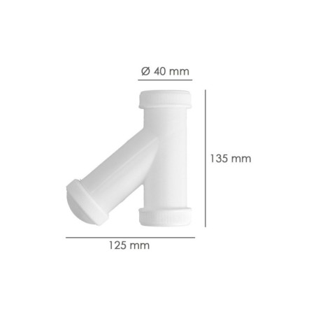 Sifón En Y, 1 1/2" Salida Diámetro 40 Mm Para Tubos Lisos