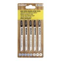 Hojas Sierra Calar Para Madera Corte Medio 5 Piezas. Hoja Cromo Vanadio 58. Vástago T Universal