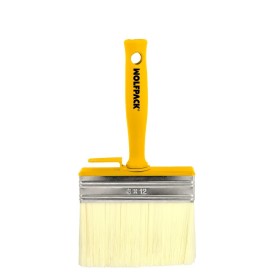 Brocha Profesional Techos 120x30 mm. Cerda Blanca. Mango Ergonómico, Con Gancho. Brocha Pintura, Brocha Pintor Profesional