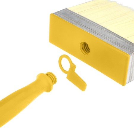 Brocha Profesional Techos 120x30 mm. Cerda Blanca. Mango Ergonómico, Con Gancho. Brocha Pintura, Brocha Pintor Profesional