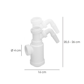 Sifón Botella Extensible T-4-T 1 1/2 Toma Lavadora