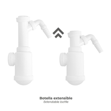 Sifón Botella Extensible T-4-T 1 1/2 Toma Lavadora