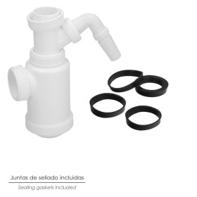 Sifón Botella Extensible T-4-T 1 1/2 Toma Lavadora