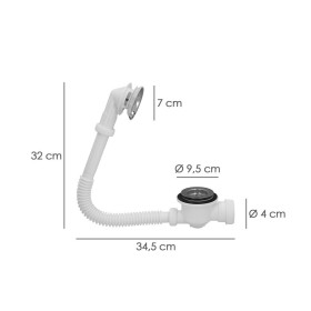 Sifón Bañera Con Rebosadero Salida Orientable1 1/2