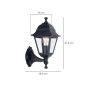 Farol Jardín Soporte Bajo Negro. Farol Jardín Soporte Bajo Negro.