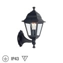 Farol Jardín Soporte Bajo Negro.
