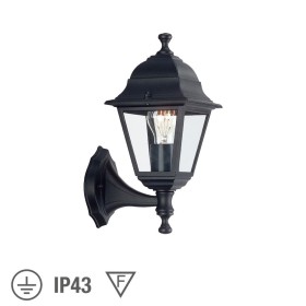 Farol Jardín Soporte Bajo Negro.