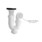 Sifón Curvo Extensible Con Válvula y Tapón 1 1/2" Diámetro 40 Mm