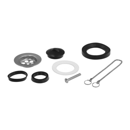 Sifón Curvo Extensible Con Válvula y Tapón 1 1/2" Diámetro 40 Mm