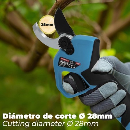 Tijera Podar A Batería 16,8v/2ah Incluye 2 Baterías y Maletín