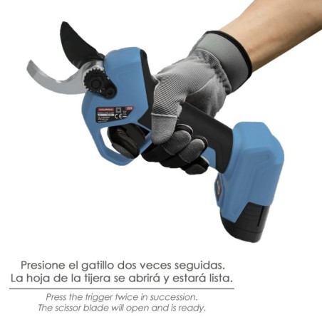 Tijera Podar A Batería 16,8v/2ah Incluye 2 Baterías y Maletín