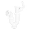 Sifón Curvo Extensible Con Toma Lavadora 1 1/2" Diámetro 40 mm.