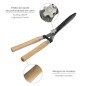 Tijeras Podar Setos 2 Manos Mangos Madera 54 cm. Hojas Acero Antiadherente, Ajuste Corte Tijeras Podar Setos 2 Manos Mangos Madera 54 cm. Hojas Acero Antiadherente, Ajuste Corte