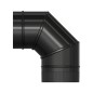 Codo Estufa Liso Vitrificado Negro Ø 175 mm. 90