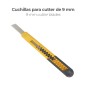 Hoja Cutter 9 mm. (Estuche 10 Piezas) Acero al Carbono. Hoja Cutter 9 mm. (Estuche 10 Piezas) Acero al Carbono.