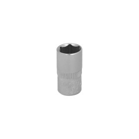 Llave Vaso 1/4 Hexagonal 8 mm. Perfil de 6 caras. Acero Cromo Vanadio, Aristas Redondas