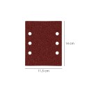 Lija Recambio Con Velcro 114x140 mm. Con Agujeros Grano  180 (10 Piezas)
