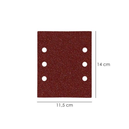 Lija Recambio Con Velcro 114x140 mm. Con Agujeros Grano  180 (10 Piezas)