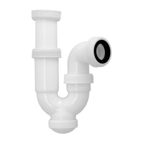 Sifon Curvo ExtensibleTuerca Loca 1 1/2 Ø 40 Mm