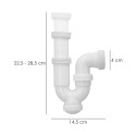 Sifon Curvo ExtensibleTuerca Loca  1 1/2 Ø 40 Mm