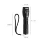 Linterna LED De Mano Aluminio A Pilas (3 AAA) 300 Lumenes 5 Watt. Con Zoom Linterna LED De Mano Aluminio A Pilas (3 AAA) 300 Lumenes 5 Watt. Con Zoom