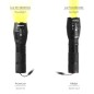 Linterna LED De Mano Aluminio A Pilas (3 AAA) 300 Lumenes 5 Watt. Con Zoom Linterna LED De Mano Aluminio A Pilas (3 AAA) 300 Lumenes 5 Watt. Con Zoom