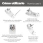 Clavija Enchufe Ultraplano 7 mm. con Asas De Extraccion 16 A - 250 V. Tras Muebles, 3 Cables, Toma Schuko Clavija Enchufe Ultraplano 7 mm. con Asas De Extraccion 16 A - 250 V. Tras Muebles, 3 Cables, Toma Schuko