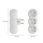 Adaptador Triple Schuko Recto 16A. 250V. Adaptador Triple Schuko Recto 16A. 250V.