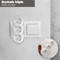 Adaptador Triple Schuko Recto 16A. 250V. Adaptador Triple Schuko Recto 16A. 250V.