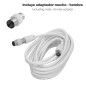 Prolongacion Tv - Video. 5 m 9,5 Mm Con Adaptador Prolongacion Tv - Video. 5 m 9,5 Mm Con Adaptador