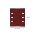 Lija Recambio Con Velcro 114x140 mm. Con Agujeros Grano 40 (10 Piezas)