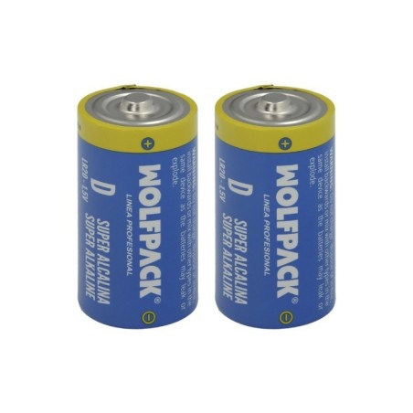 Pila Wolfpack Alcalina D L-R20 (Blister 2 Piezas)