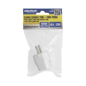 Clavija Schuko 2PT 16A Blanco.