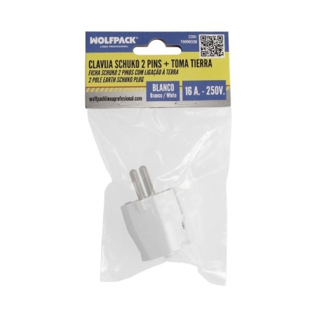 Clavija Schuko 2PT 16A Blanco.