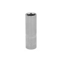 Llave Vaso 1/4 Hexagonal Larga 11 mm. Perfil de 6 caras. Acero Cromo Vanadio, Aristas Redondas
