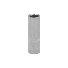 Llave Vaso 1/4 Hexagonal Larga 11 mm. Perfil de 6 caras. Acero Cromo Vanadio, Aristas Redondas
