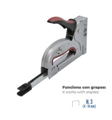 Grapadora de metal Plus N3 4/14mm Regulable